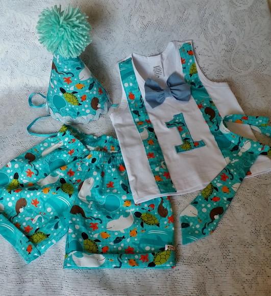 Conjunto Infantil Fundo do Mar com Short