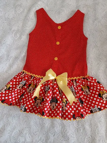 Vestido Infantil Minnie Tamanho 4 Anos