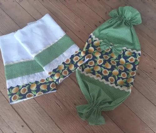 Kit Puxa Saco e Panos de Prato Maracujá