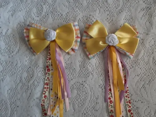 Par de Laço Festa Junina Enfeite para Cabelo