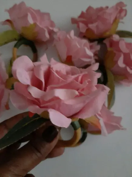 Kit com 5 Porta Guardanapos Rosa Cor de Rosa