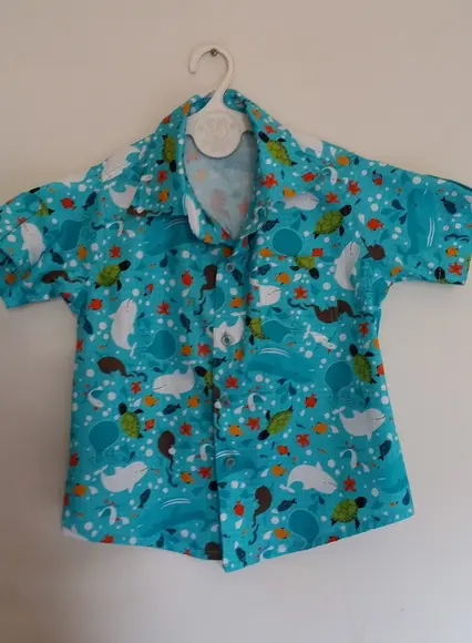 Camisa Fundo do Mar Infantil Manga Curta