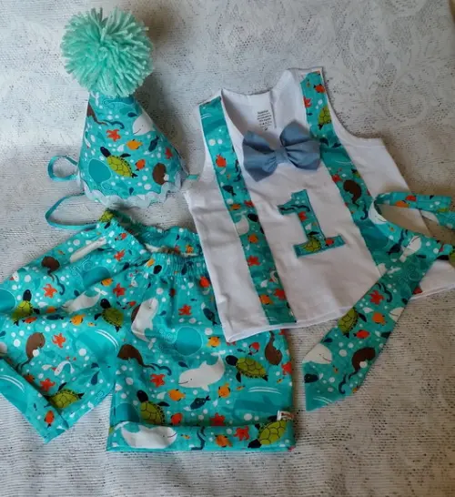 Conjunto Infantil Fundo do Mar com Short