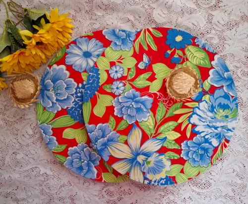 Capinha de Sousplat para Festa Junina em Chita