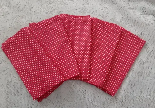 Guardanapos de Tecido Pink com Poá