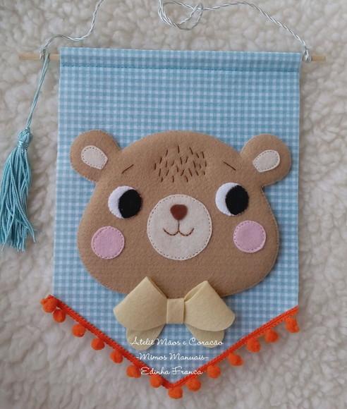 Bandeirola decorativa urso.