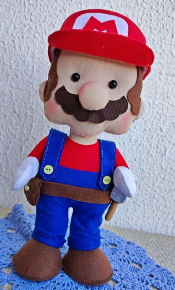 Boneco Mario Bros em Feltro | Decoração Geek e Infantil