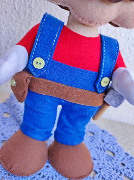 Boneco Mario Bros em Feltro | Decoração Geek e Infantil