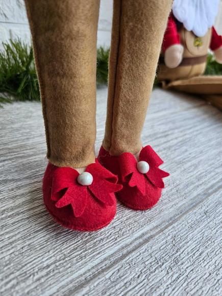 Casal Papai Noel e Mamãe Noel em Feltro -bonecos Decorativos