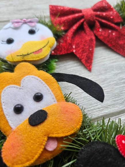 Guirlanda de Natal Disney em Feltro - Mickey e Amigos