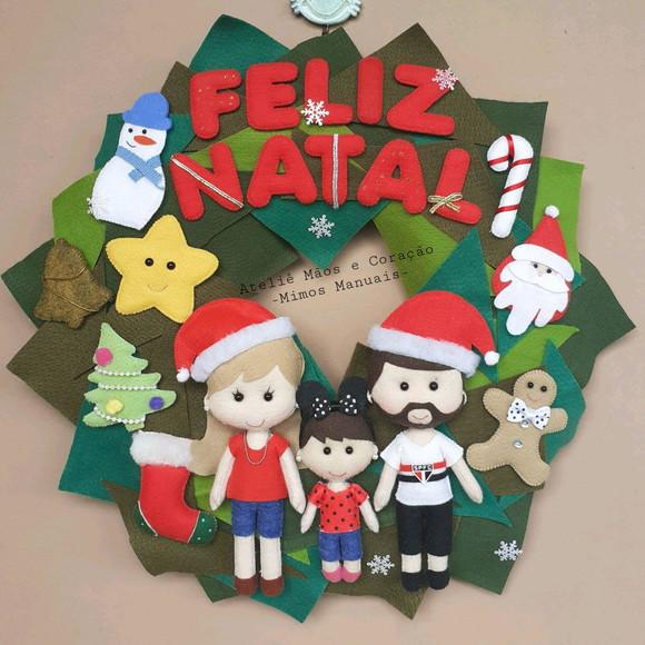 Guirlanda Natalina Família (personalizada)