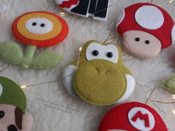 Kit Pingente de Natal Mário Bros