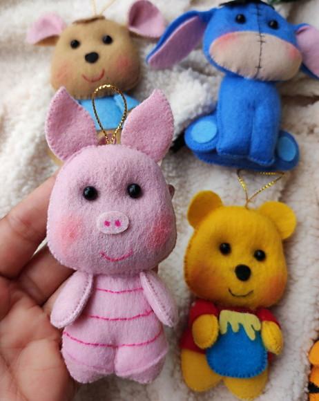 Kit Pingentes Turma do Ursinho Pooh (puff)