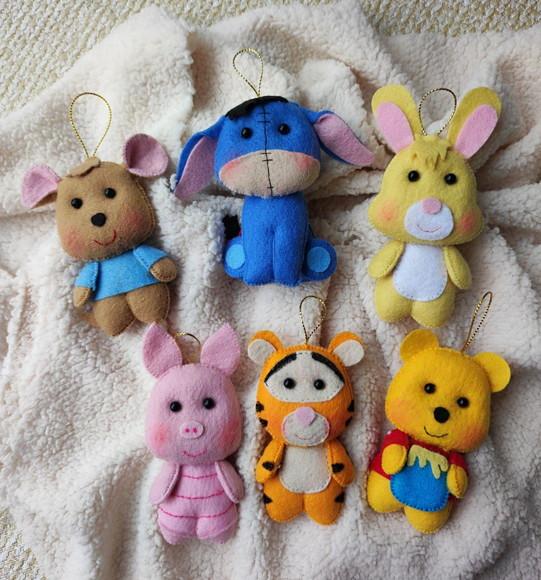 Kit Pingentes Turma do Ursinho Pooh (puff)