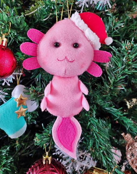 Pingente de Natal Axolote