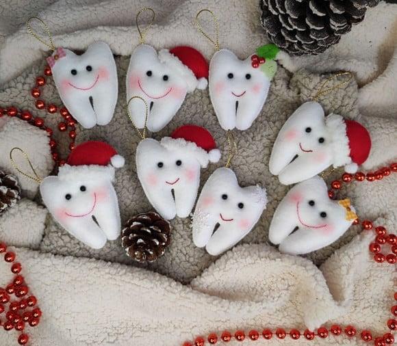 Pingentes de Natal Dentinhos