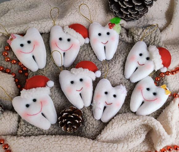 Pingentes de Natal Dentinhos
