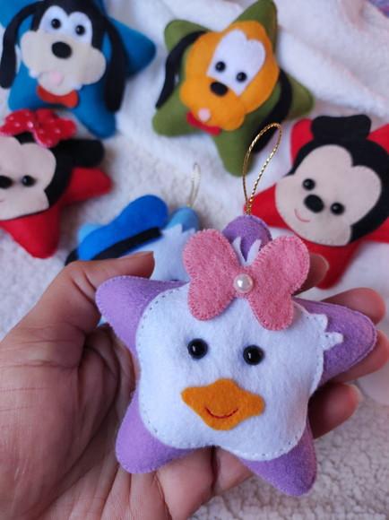 Pingentes de Natal Estrela Turma do Mickey