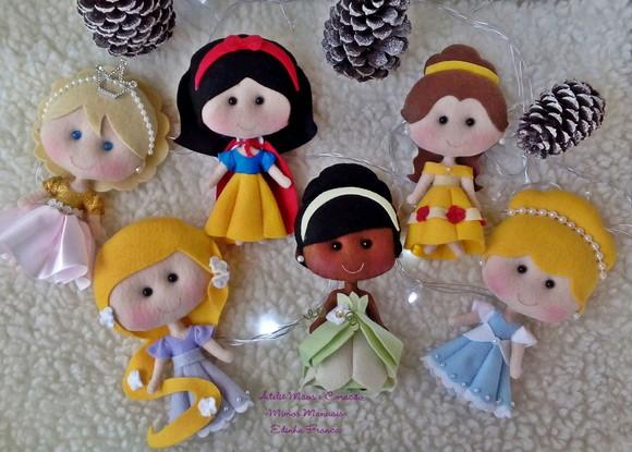 Princesas estilo Pocket, em feltro