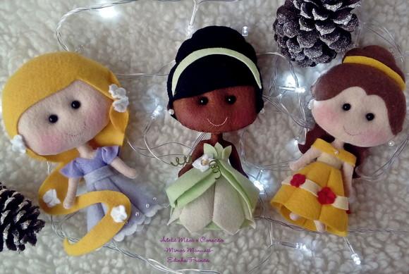 Princesas estilo Pocket, em feltro