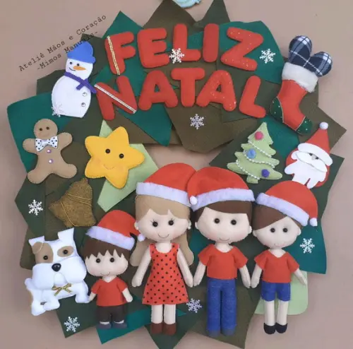 Guirlanda Natalina Família (personalizada)
