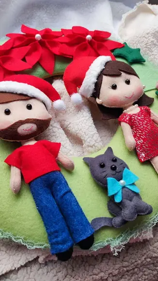 Guirlanda Natalina Família (personalizada)