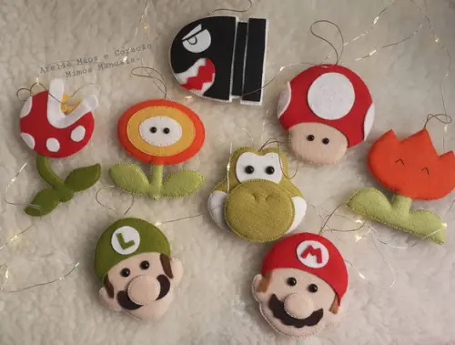 Kit Pingente de Natal Mário Bros