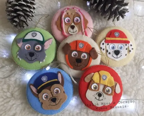 Pingente de Natal Patrulha Canina