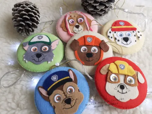 Pingente de Natal Patrulha Canina