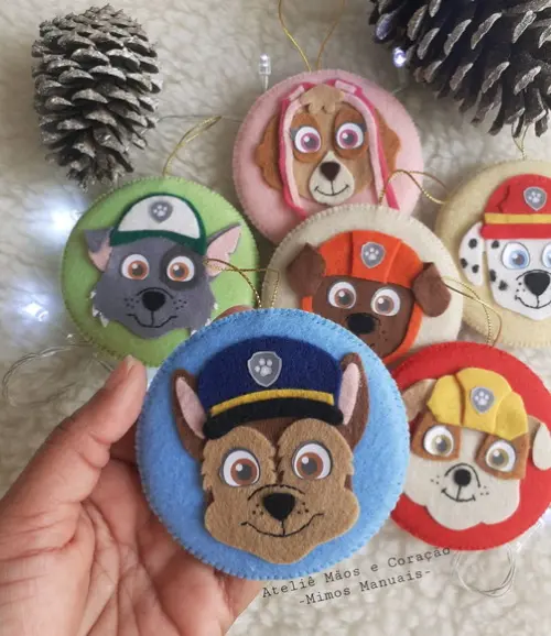 Pingente de Natal Patrulha Canina