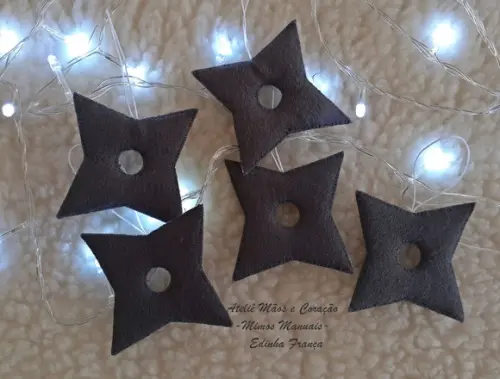 Pingente para árvore de Natal Shuriken