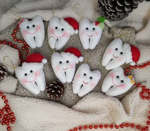 Pingentes de Natal Dentinhos