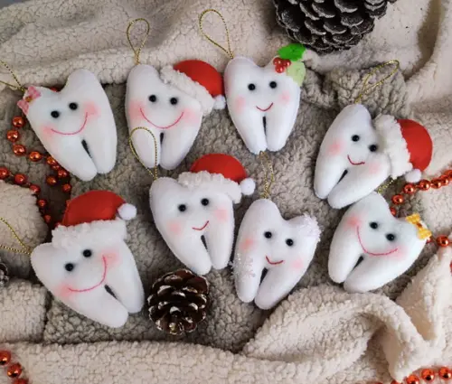 Pingentes de Natal Dentinhos