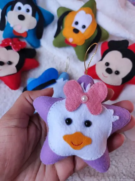 Pingentes de Natal Estrela Turma do Mickey