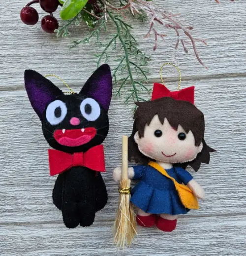 Pingentes de Natal Kiki e Jiji