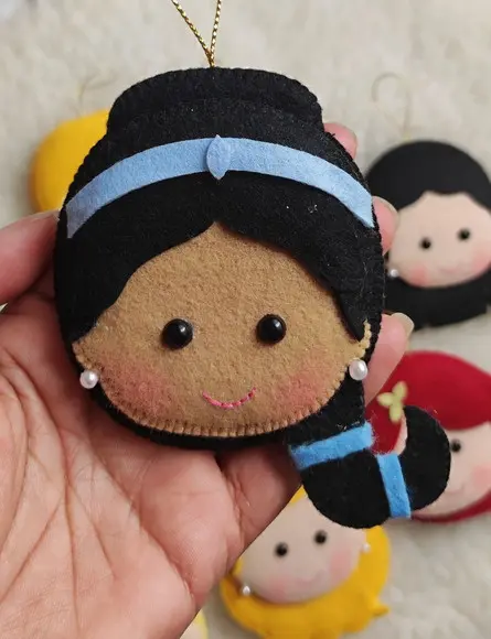 Pingentes de Natal Princesas