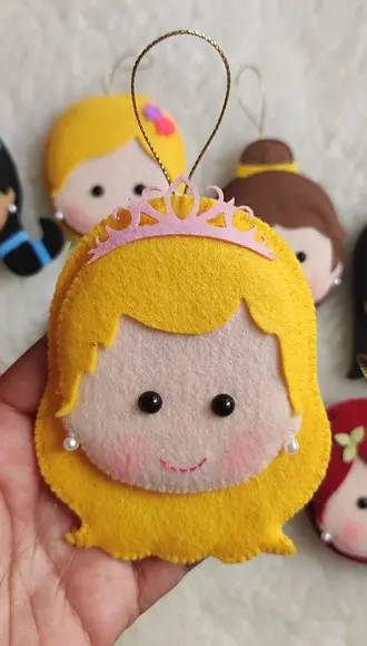 Pingentes de Natal Princesas