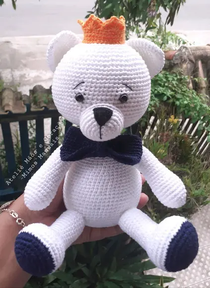 Urso Príncipe, em amigurumi