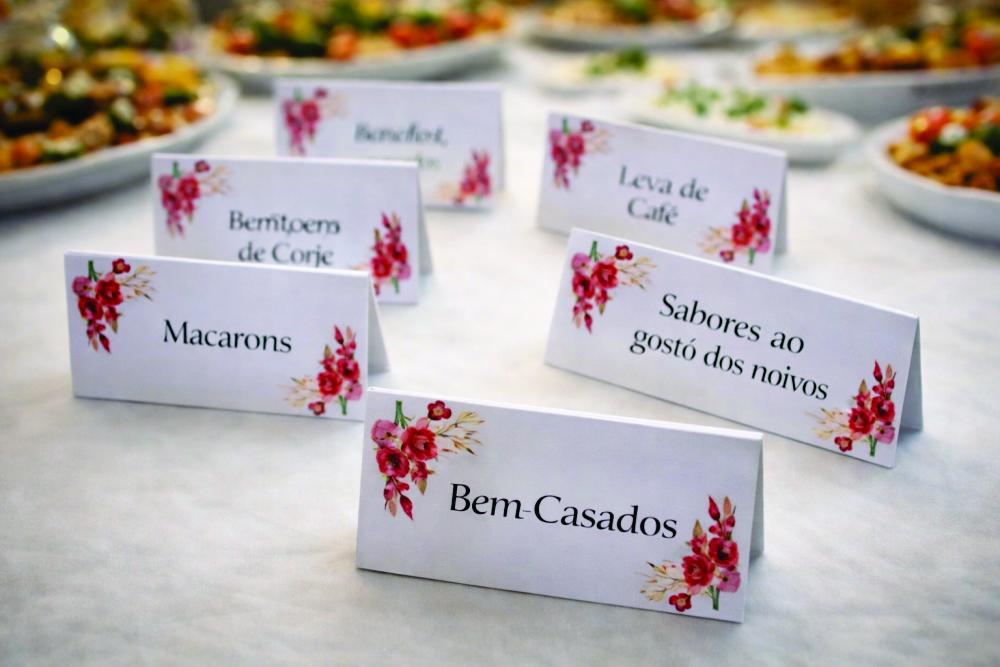 Plaquinhas de Identificação Doces buffet
