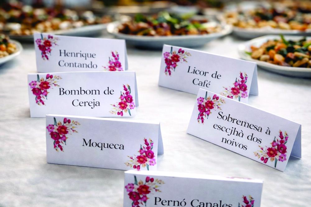 Plaquinhas de Identificação Doces buffet