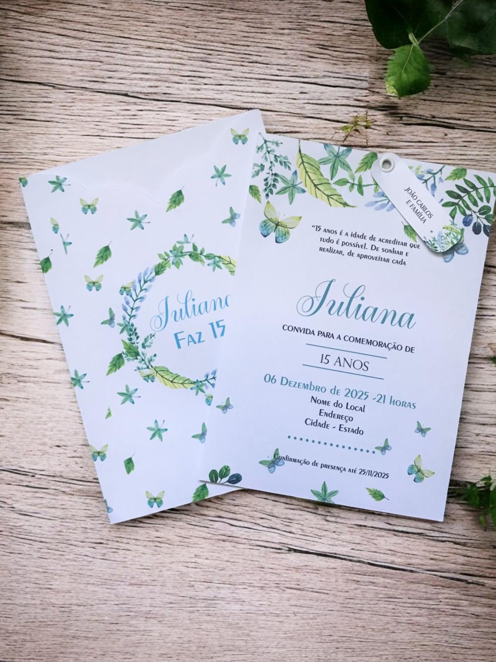 Convite de 15 Anos  Floral