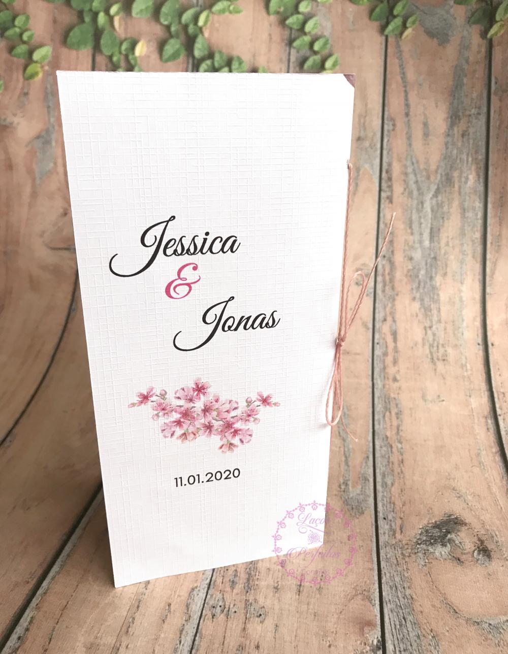 Menu Duplo de Mesa para Casamento e 15 Anos