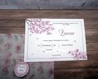 Convite de 15 Anos Cerejeira Sakura com Envelope Translúcido