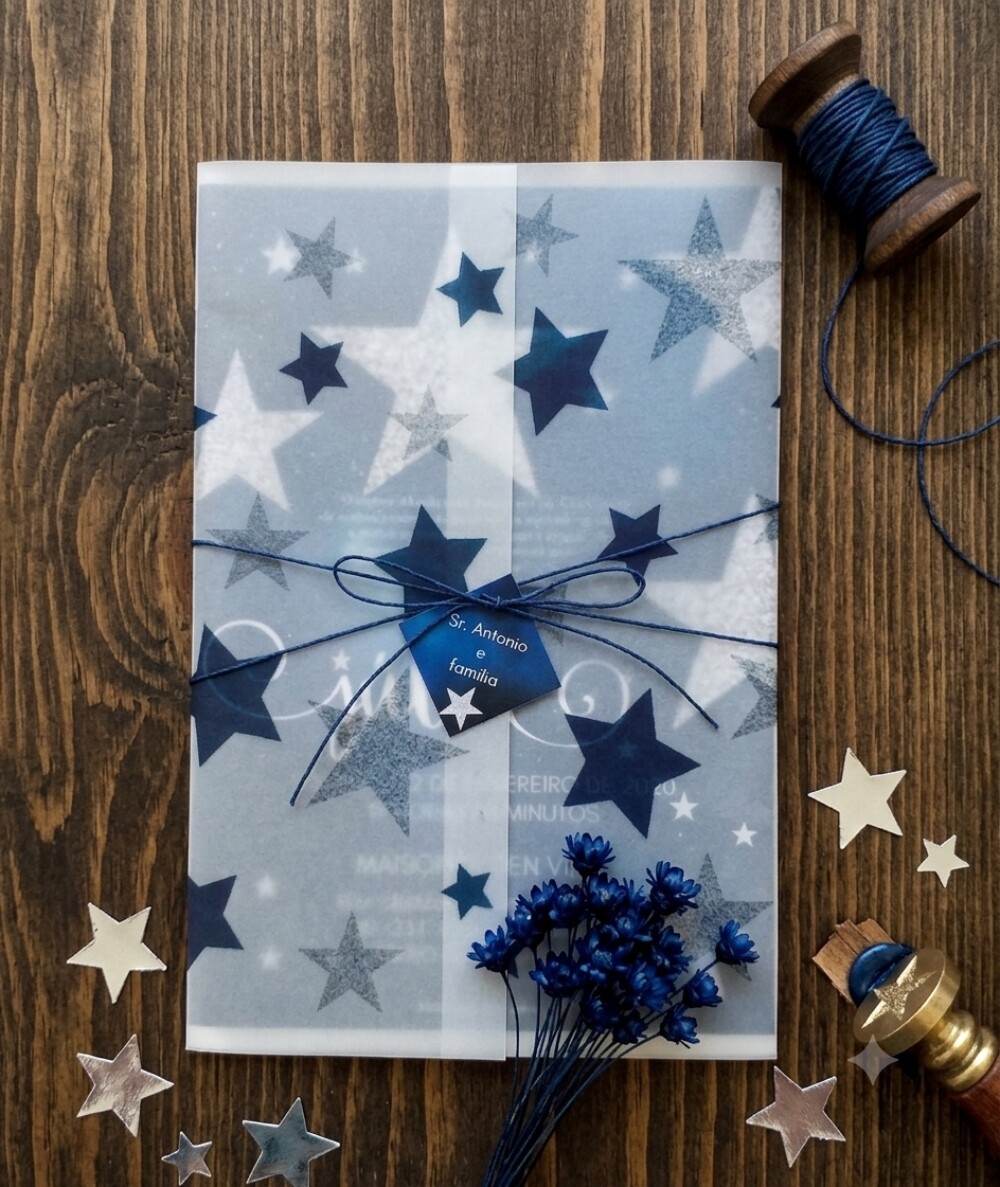 Convite 15 Anos Tema Galáxia e Estrelas