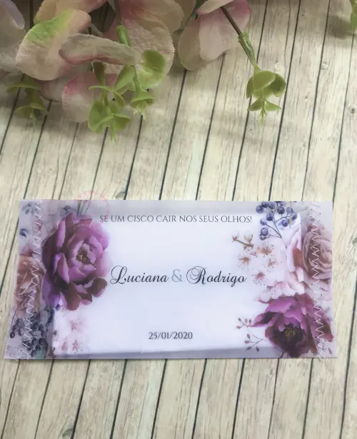 Lágrimas de Alegria Papel Vegetal floral fúscsia Magenta