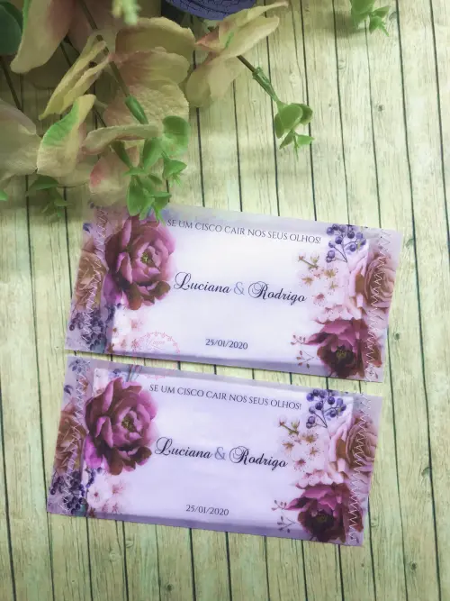 Lágrimas de Alegria Papel Vegetal floral fúscsia Magenta