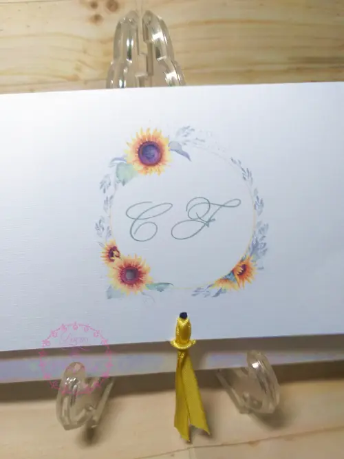 Convite De Casamento Girassol Rústico Campo E Aquarela