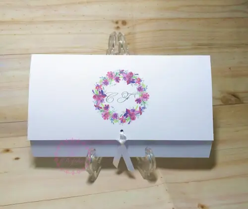 Convite De Casamento Floral Magenta E Fúcsia Aquarela