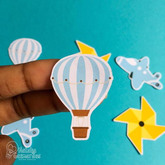 50 Apliques - Balão/avião/catavento