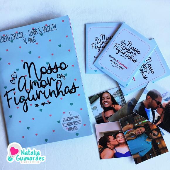 Álbum de Figurinhas - Dia dos Namorados / Aniversário Namoro